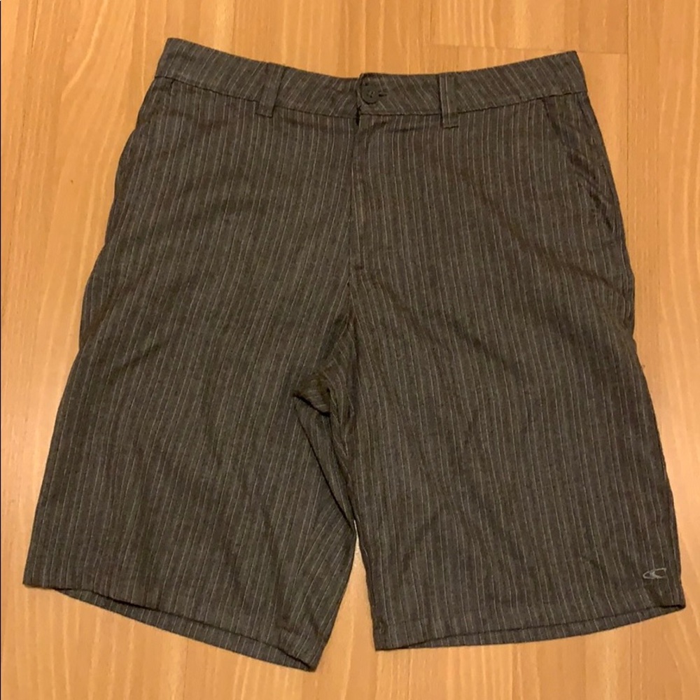 O’Neill Gray Pinstriped Dress Shorts